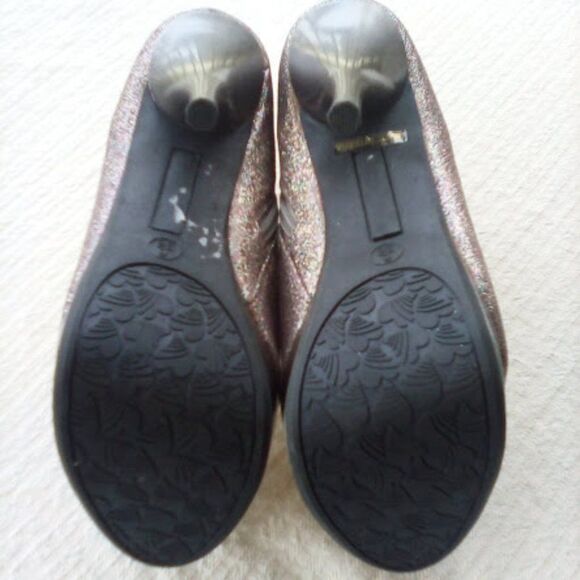 Dollhouse Booties Ankle Boots Zip Up Glittery Platform High Heels size 6 - Picture 6 of 10